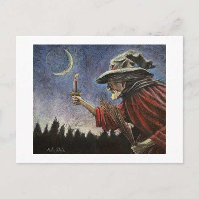 Postal Salem Witch under the Moon (Anverso)