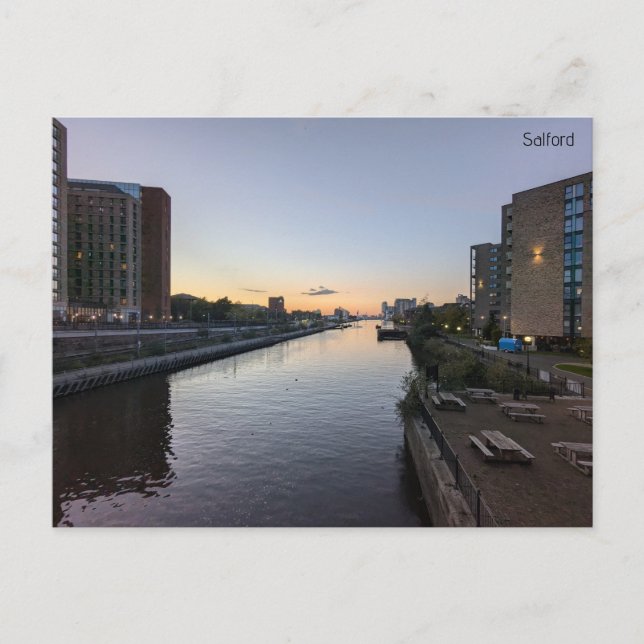 Postal Salford Quays en Dusk (Anverso)
