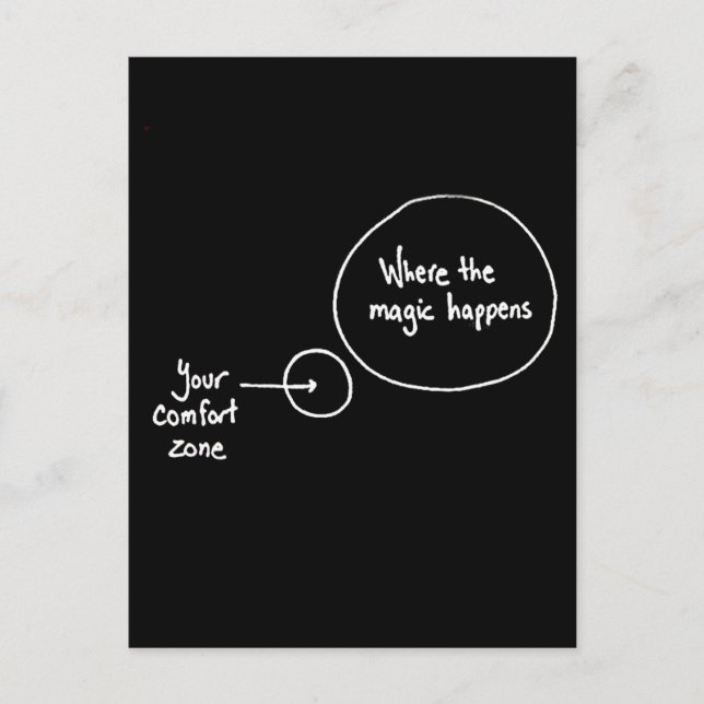 Postal Salga de su zona de confort (Anverso)