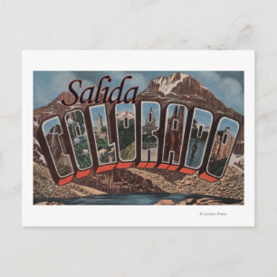 Postal Salida, Colorado - Escenas de letras grandes