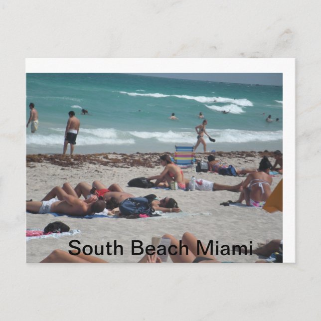 Postal Salida de playa de vacaciones de primavera. (Anverso)