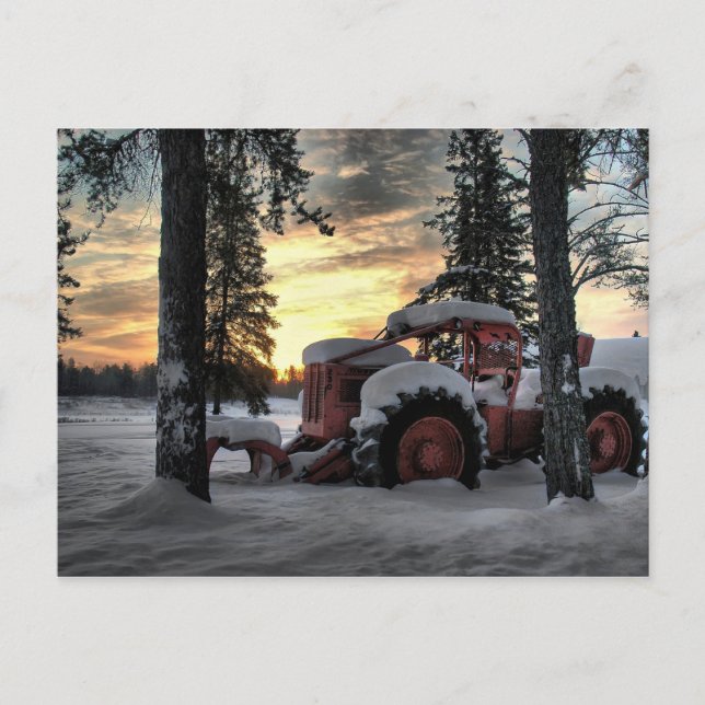 Postal salida de sol de skidder (Anverso)