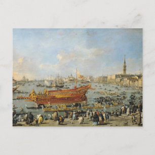 Postal Salida del "Bucentaur" del Lido