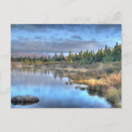 Postal Salida del sol del otoño en el lago Maine