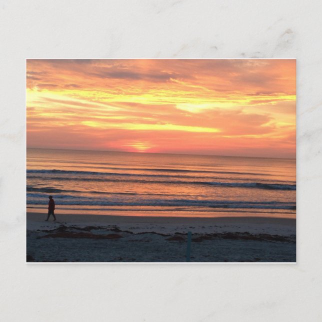 Postal Salida del sol en Daytona Beach, FL (Anverso)