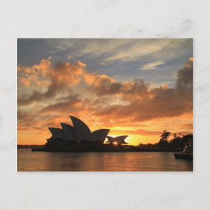 Postal Salida del sol en el teatro de la ópera de Sydney
