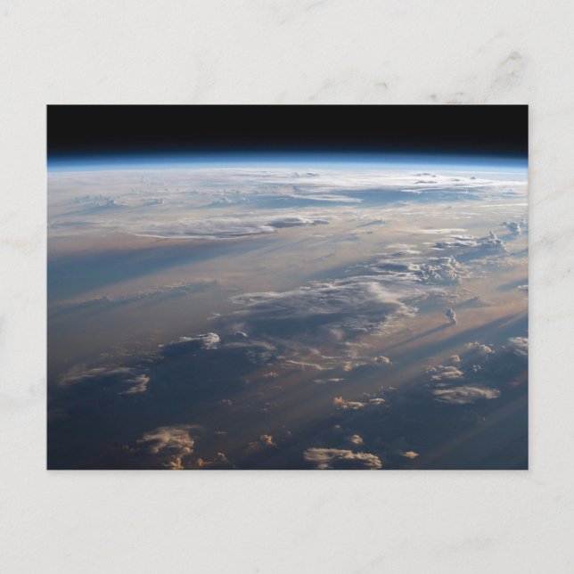 Postal Salida del Sol Proyecta Sombras Largas Sobre el Ma (Anverso)