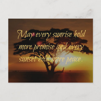Postal Salida del sol, puesta del sol