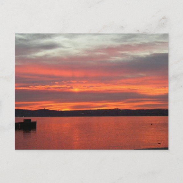 Postal Salida del sol sobre el Hudson. (Anverso)