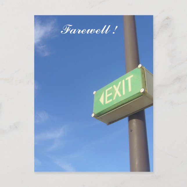 Postal salida despedida (Anverso)