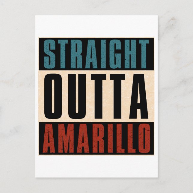 Postal Salida directa de Amarillo Texas TX (Anverso)