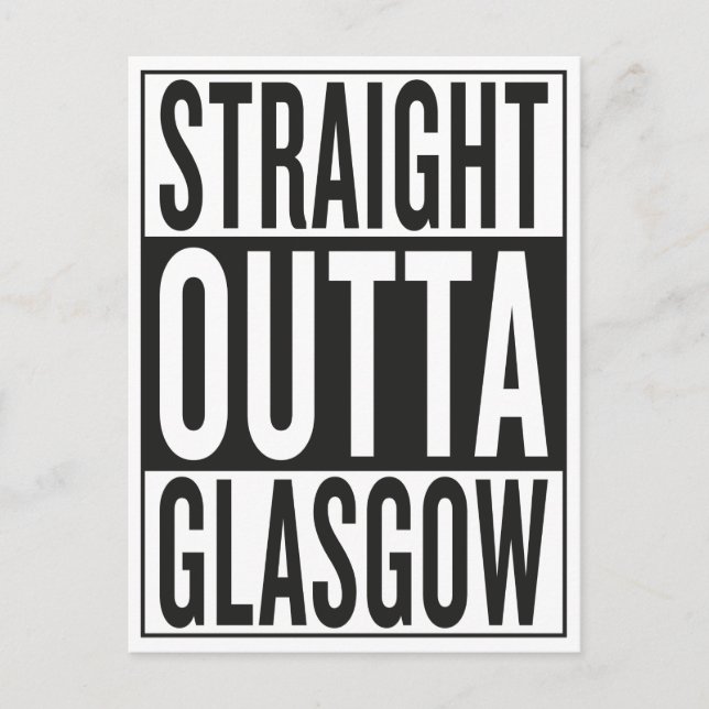 Postal salida directa de Glasgow (Anverso)