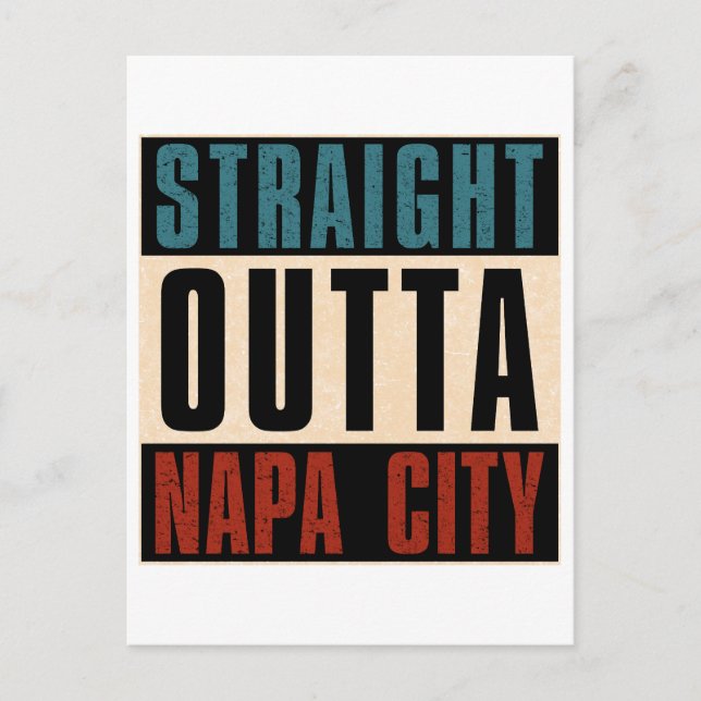 Postal Salida directa de Napa California CA (Anverso)