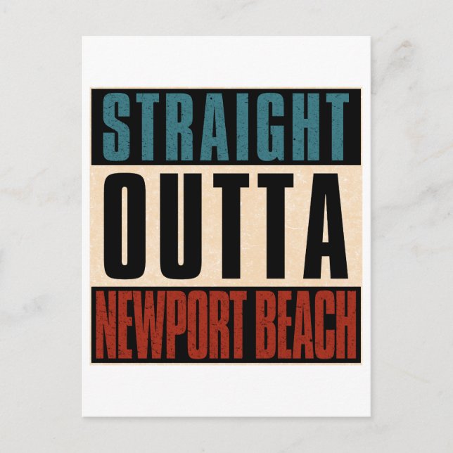 Postal Salida directa de Newport Beach California (Anverso)