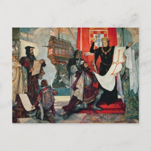 Postal Salida hacia el Cabo, Rey Manuel I de