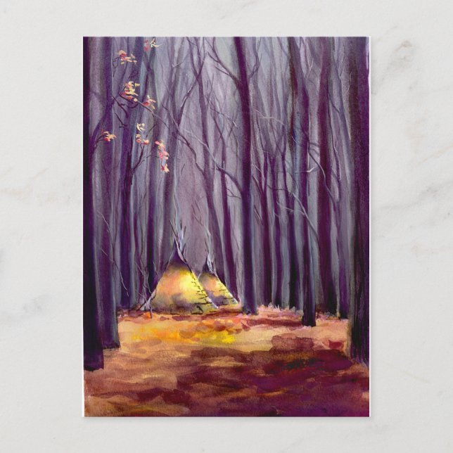 Postal SALIDAS DE OTOÑO por SHARON SHARPE (Anverso)