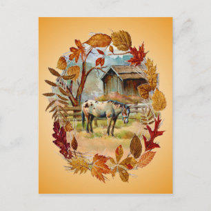 Postal SALIDAS Y APPALOOSA DE OTOÑO por SHARON SHARPE