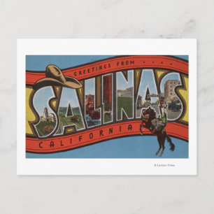 Postal Salinas, California - Grandes Escenas de letras - 