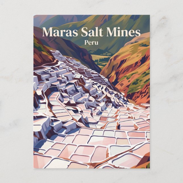Postal Salineras de Maras Perú (Anverso)
