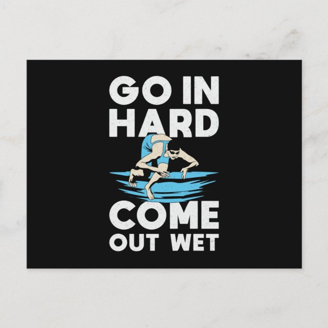 Postal Salir Con Dura A Nadar En El Agua (Anverso)