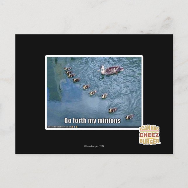 Postal Salir de mis minions (Anverso)