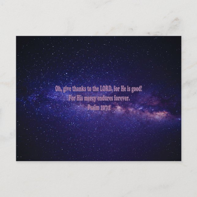 Postal Salmo 107:1 (Anverso)