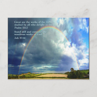 Postal Salmo 111:2 Arcoiris