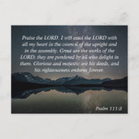 Salmo 111:2 Biblia Verse elogia al cielo de la nat