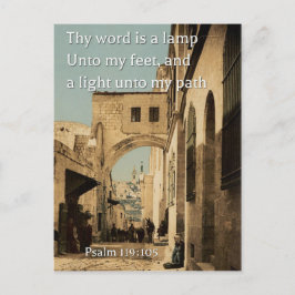 Postal Salmo 119 - 105 en Via Dolorosa, Jerusalén