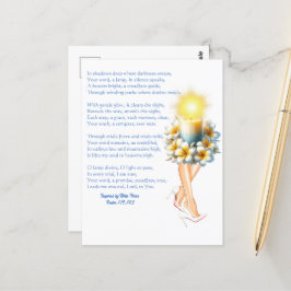 Postal Salmo 119:105 Poema Inspirado- Dama De Velas