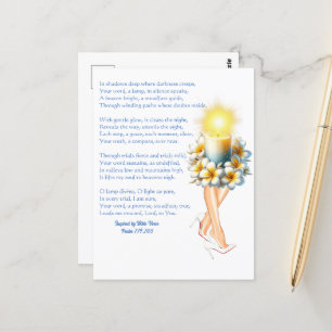 Postal Salmo 119:105 Poema Inspirado- Dama De Velas