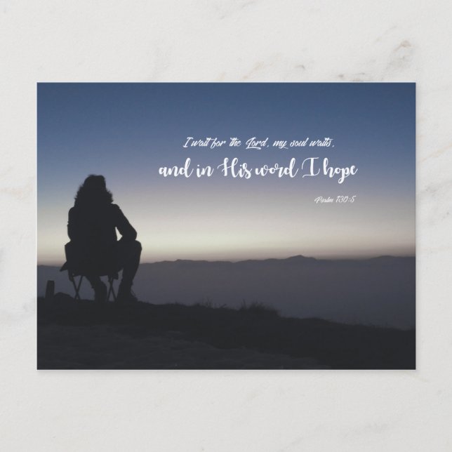 Postal Salmo 130:5 - Espero al Señor (Anverso)