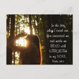 Postal Salmo 138:3 Me contestaste y me hiciste NEGAR