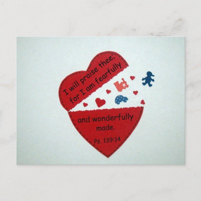 Postal Salmo 139:14 (Anverso)