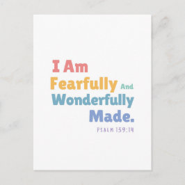 Postal Salmo 139:14 Biblia infantil versus guardería cris