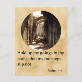 Postal Salmo 17:5 La Via Dolorosa en Jerusalén