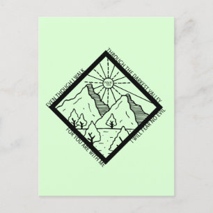 Postal Salmo 23 4 Miedo No Mala Biblia Cristiana Verse