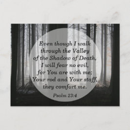 Postal Salmo 23:4 No Temeré Ningún Mal Versículo Bíblico 