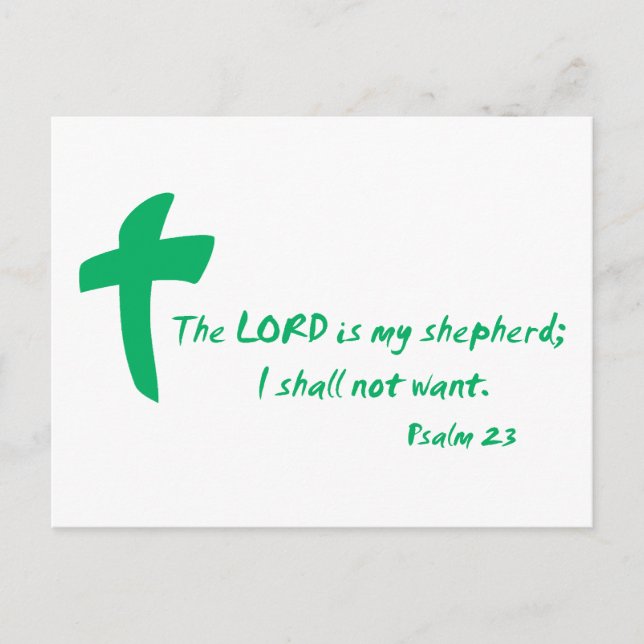Postal Salmo 23: El Señor es mi Pastor (Anverso)