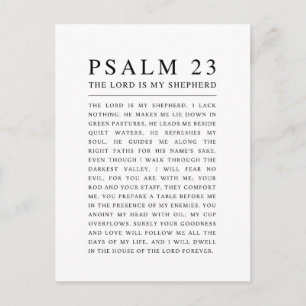Postal Salmo 23 El Señor es mi Pastor