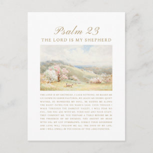 Postal Salmo 23 El Señor es mi Pastor
