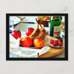 Postal Salmo 23 v 5, 6 Postcard