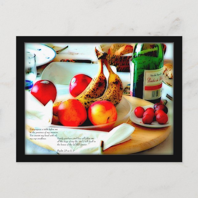 Postal Salmo 23 v 5, 6| Postcard (Anverso)