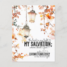 Postal Salmo 27:1 El Señor es mi Biblia Luz y Salvación