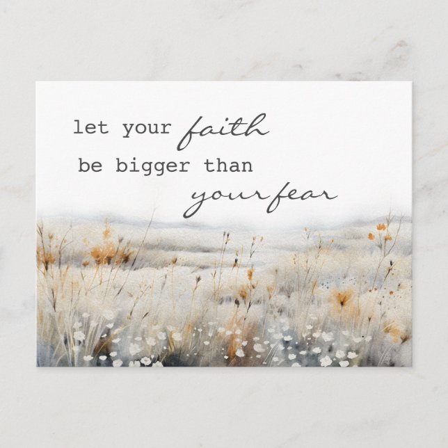 Postal Salmo 34:4 Biblia y cita Inspiradora cristiana (Anverso)