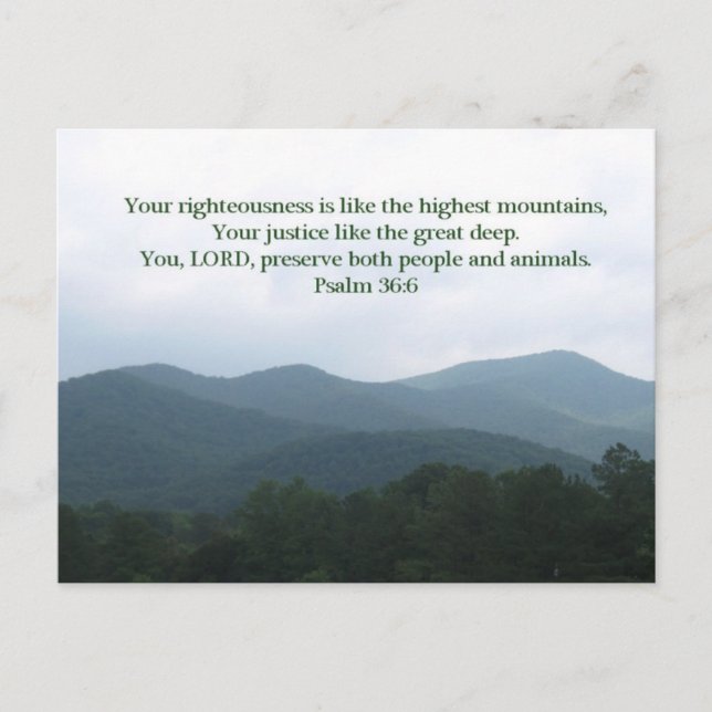 Postal Salmo 36:6 (Anverso)