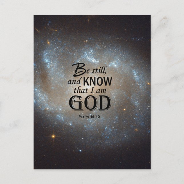 Postal Salmo 46:10 (Anverso)