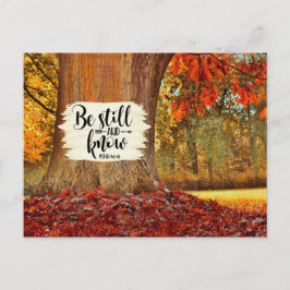 Postal Salmo 46:10 Be Still and Know, Autumn Tree