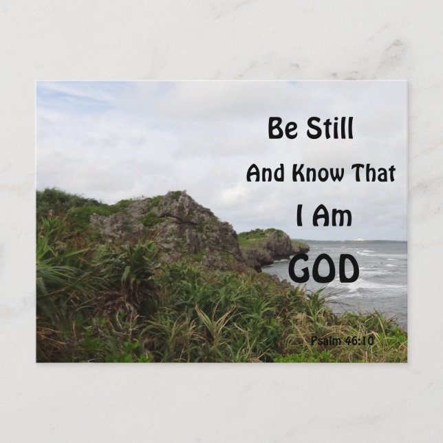 Postal Salmo 46:10 Personalizado Oceanside Texto Cristian (Anverso)