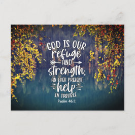Postal Salmo 46:1 Dios es nuestro Refugio y Fuerza